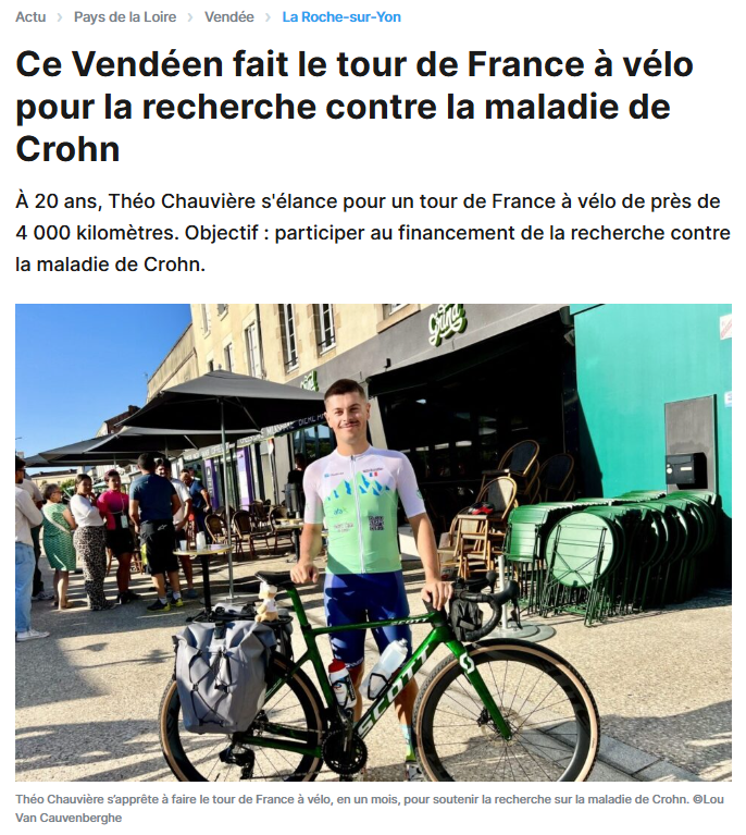 Article sur mon départ